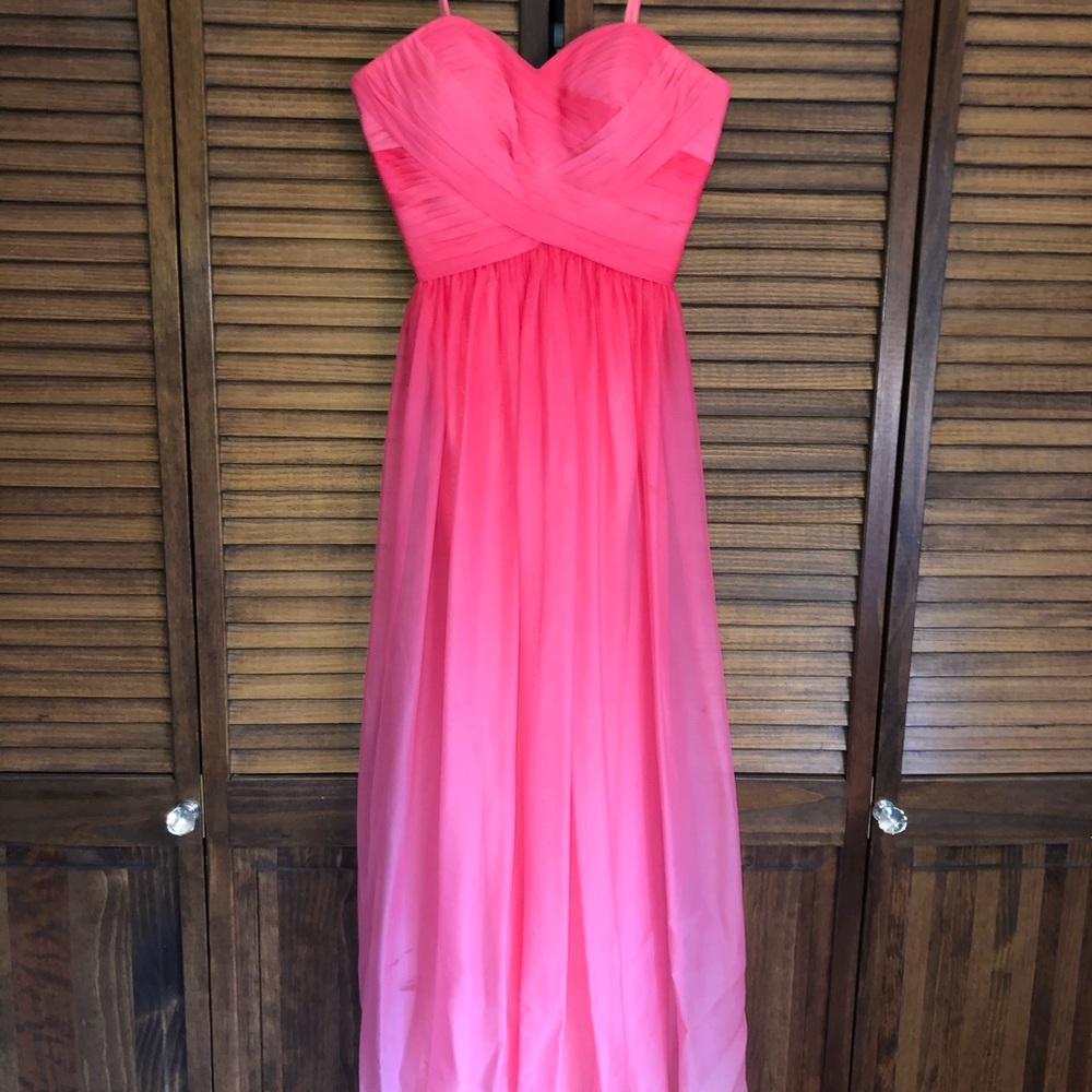 La Femme Fashions Strapless Ombré Dress